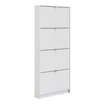 Shoes White Cabinet 4 Tilting Doors (1or2 Layers) - FURNITURE CURLS