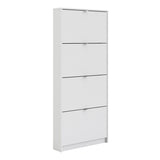 Shoes White Cabinet 4 Tilting Doors (1or2 Layers) - FURNITURE CURLS