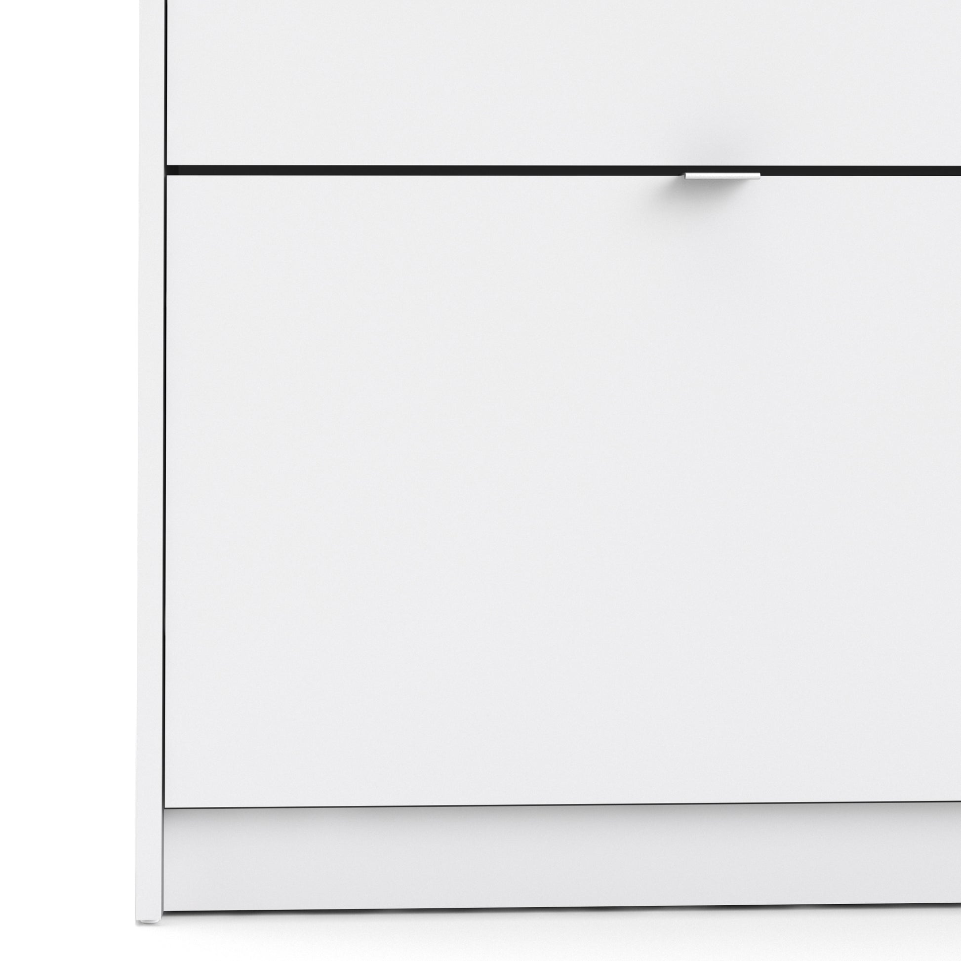 Shoes White Cabinet 4 Tilting Doors (1or2 Layers) - FURNITURE CURLS