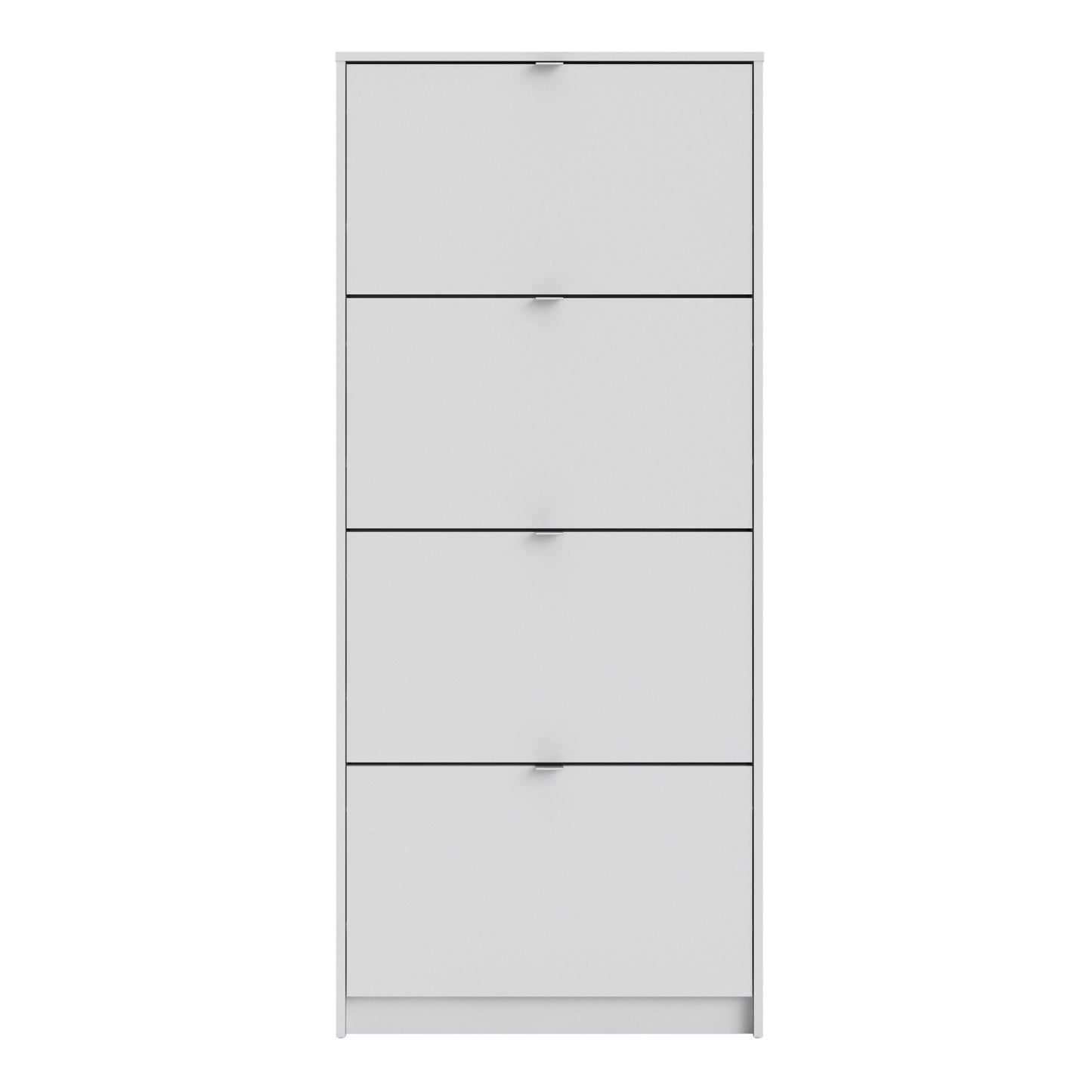 Shoes White Cabinet 4 Tilting Doors (1or2 Layers) - FURNITURE CURLS