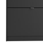 Shoes Matt Black Cabinet 4 Tilting Doors (1or2 Layers) - FURNITURE CURLS