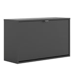 Shoes Matt Black Cabinet 1 Tilting Door (2 Layers) - FURNITURE CURLS