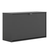 Shoes Matt Black Cabinet 1 Tilting Door (2 Layers) - FURNITURE CURLS