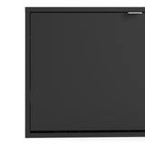 Shoes Matt Black Cabinet 1 Tilting Door (2 Layers) - FURNITURE CURLS