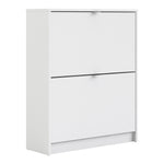 Shoes White Cabinet 2 Tilting Doors(1or2 Layers) - FURNITURE CURLS