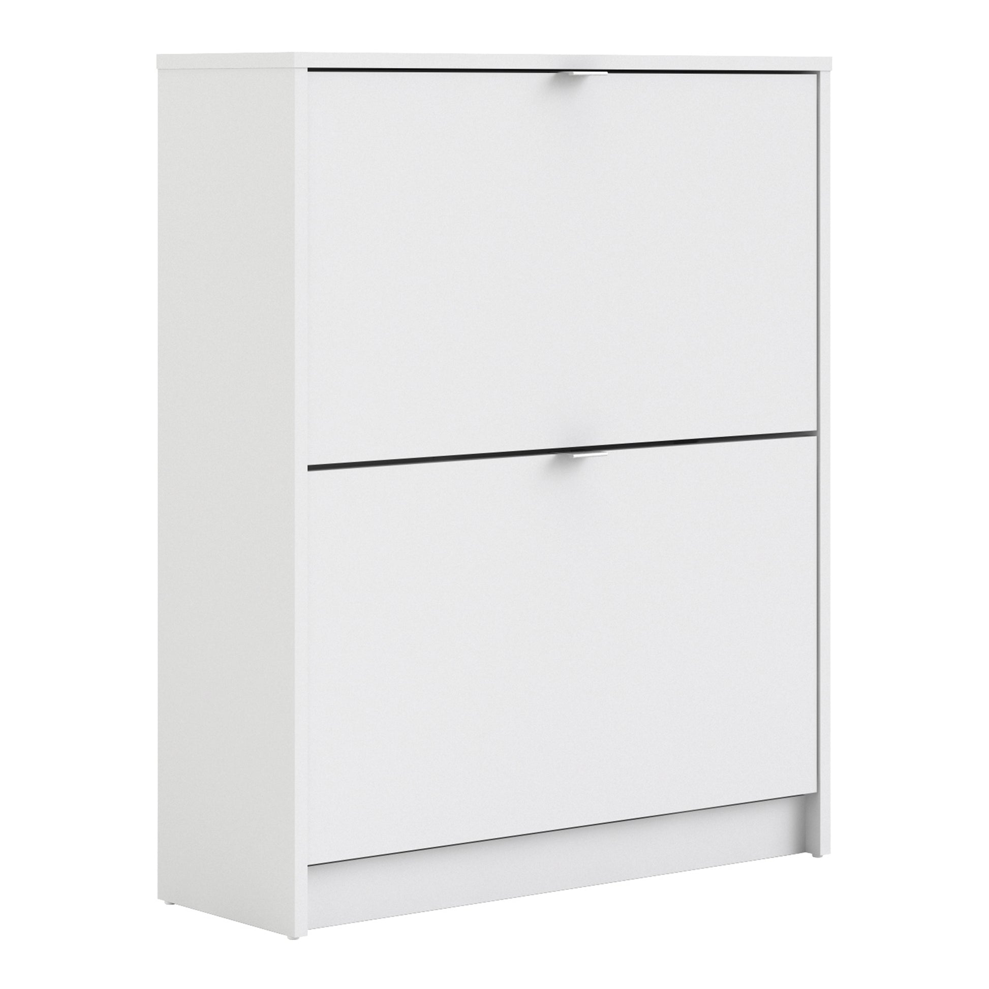 Shoes White Cabinet 2 Tilting Doors(1or2 Layers) - FURNITURE CURLS