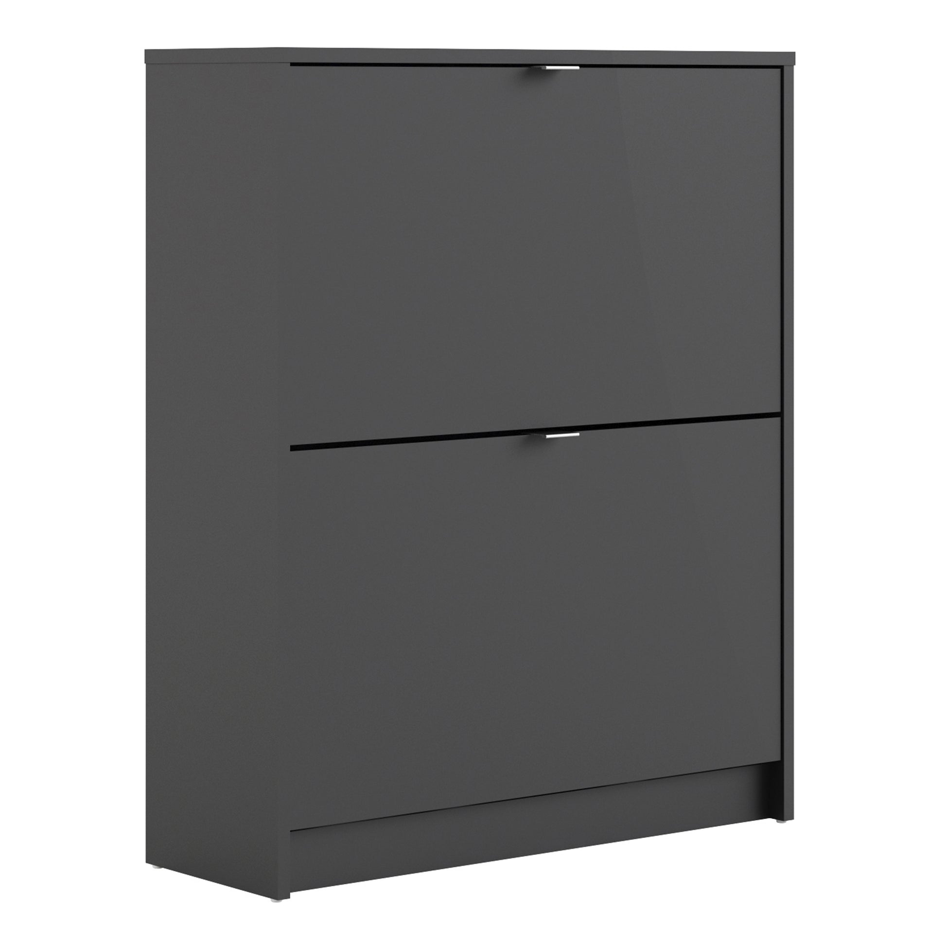 Shoes Matt Black Cabinet 2 Tilting Doors(1or2 Layers) - FURNITURE CURLS