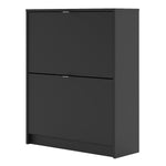 Shoes Matt Black Cabinet 2 Tilting Doors(1or2 Layers) - FURNITURE CURLS