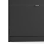 Shoes Matt Black Cabinet 2 Tilting Doors(1or2 Layers) - FURNITURE CURLS