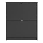 Shoes Matt Black Cabinet 2 Tilting Doors(1or2 Layers) - FURNITURE CURLS