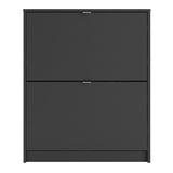 Shoes Matt Black Cabinet 2 Tilting Doors(1or2 Layers) - FURNITURE CURLS
