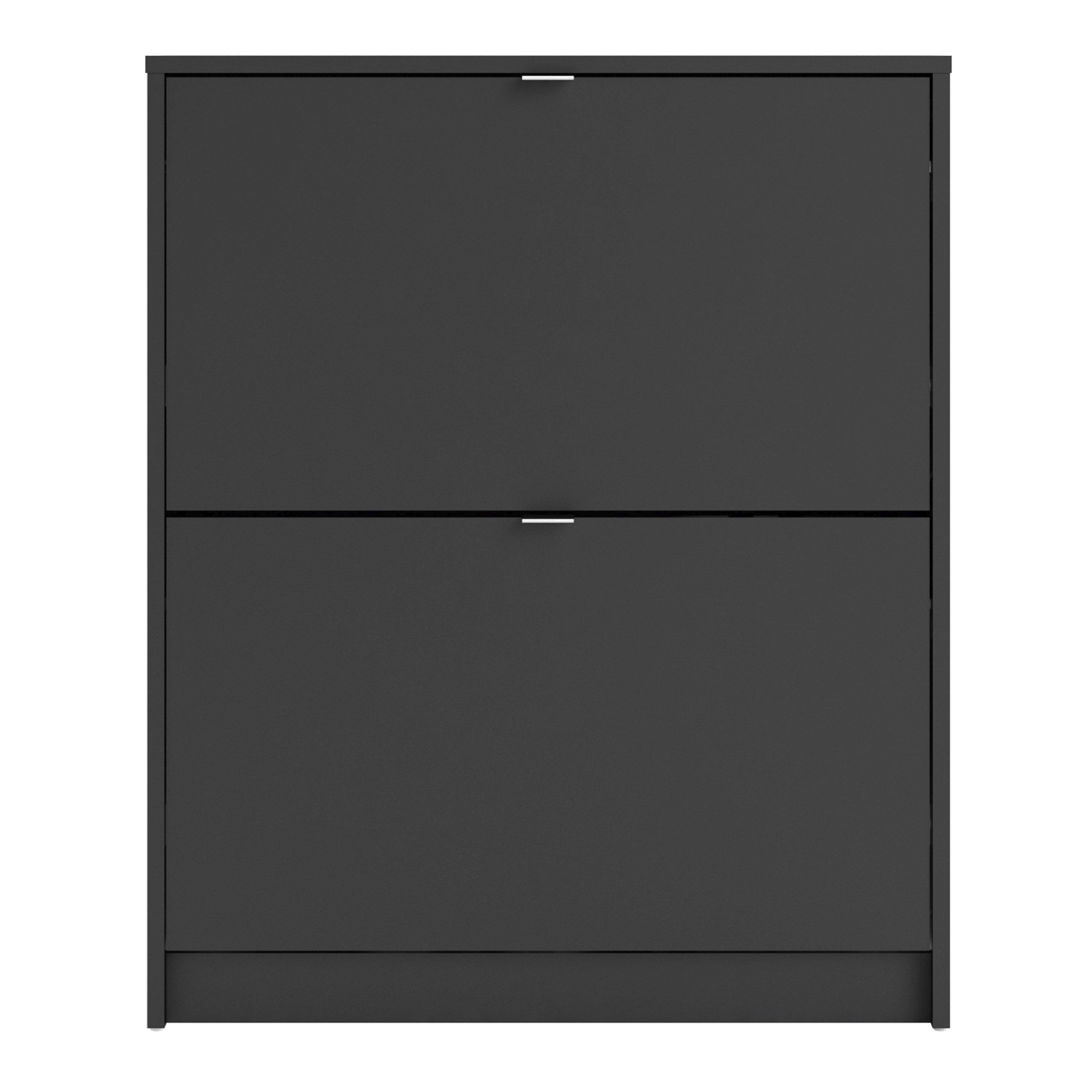 Shoes Matt Black Cabinet 2 Tilting Doors(1or2 Layers) - FURNITURE CURLS