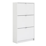 Shoes White Cabinet 3 Tilting Doors (1or2 Layers) - FURNITURE CURLS