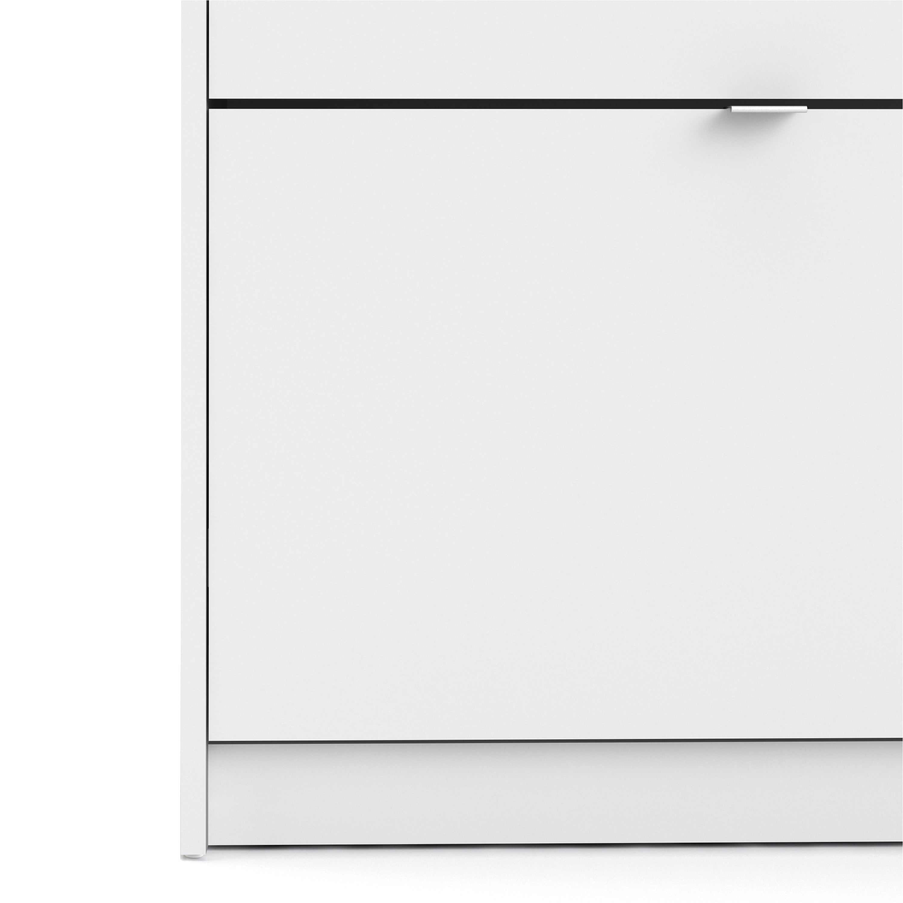 Shoes White Cabinet 3 Tilting Doors (1or2 Layers) - FURNITURE CURLS