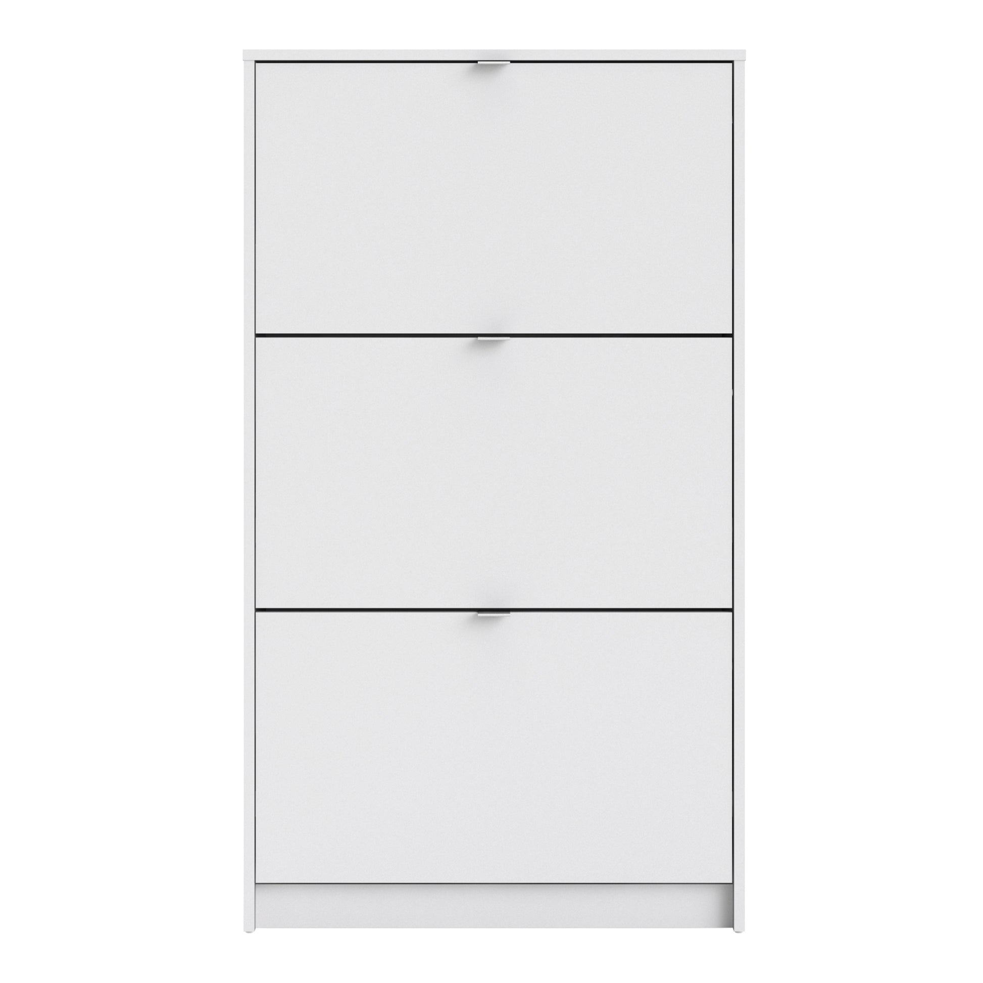 Shoes White Cabinet 3 Tilting Doors (1or2 Layers) - FURNITURE CURLS