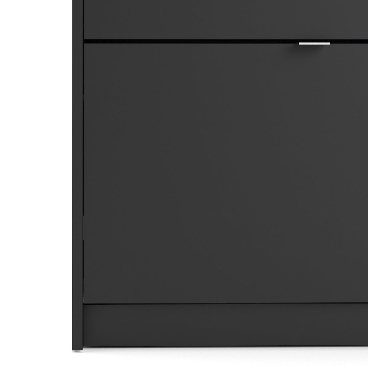 Shoes Matt Black Cabinet 3 Tilting Doors (1or2 Layers) - FURNITURE CURLS