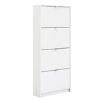 Shoes White Cabinet 4 Tilting Doors (1or2 Layers) - FURNITURE CURLS