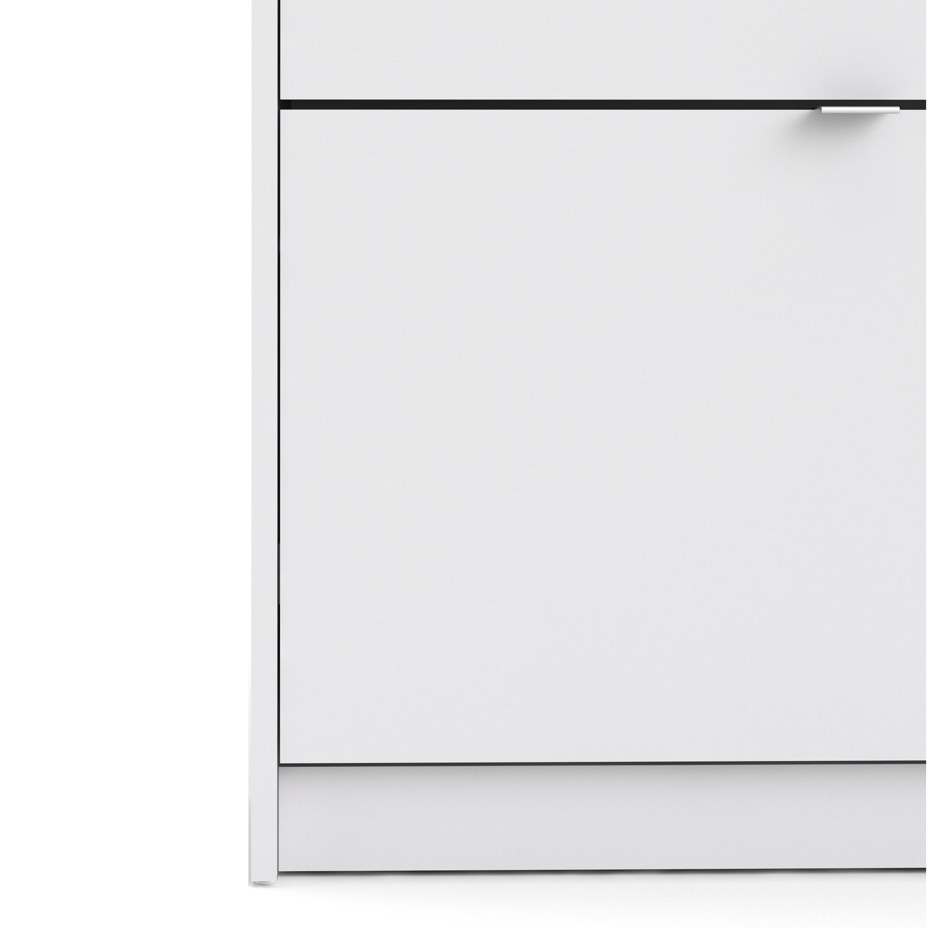 Shoes White Cabinet 4 Tilting Doors (1or2 Layers) - FURNITURE CURLS