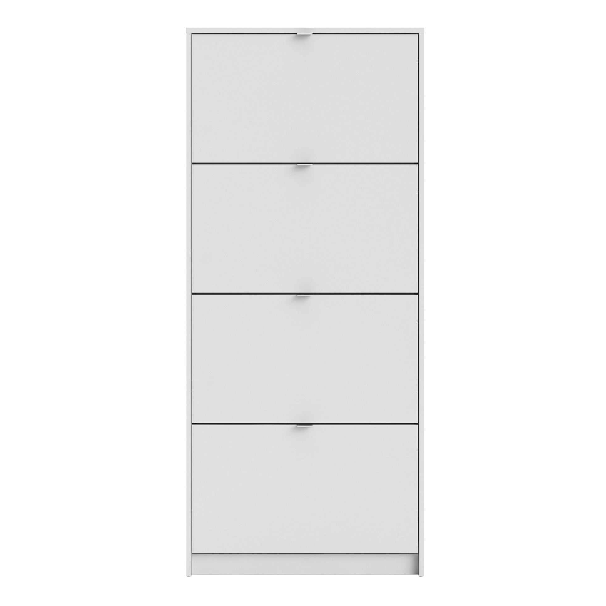 Shoes White Cabinet 4 Tilting Doors (1or2 Layers) - FURNITURE CURLS