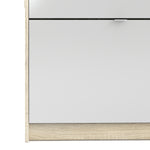 Shoes Oak Cabinet With Gloss White 3 Or 4 Tilting Doors(2layers) +1Door Or 1 Mirror Door - FURNITURE CURLS