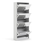 Shoes White Cabinet 4or5 Mirror Tilting Doors(1or2 Layers) - FURNITURE CURLS