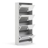 Shoes White Cabinet 4or5 Mirror Tilting Doors(1or2 Layers) - FURNITURE CURLS