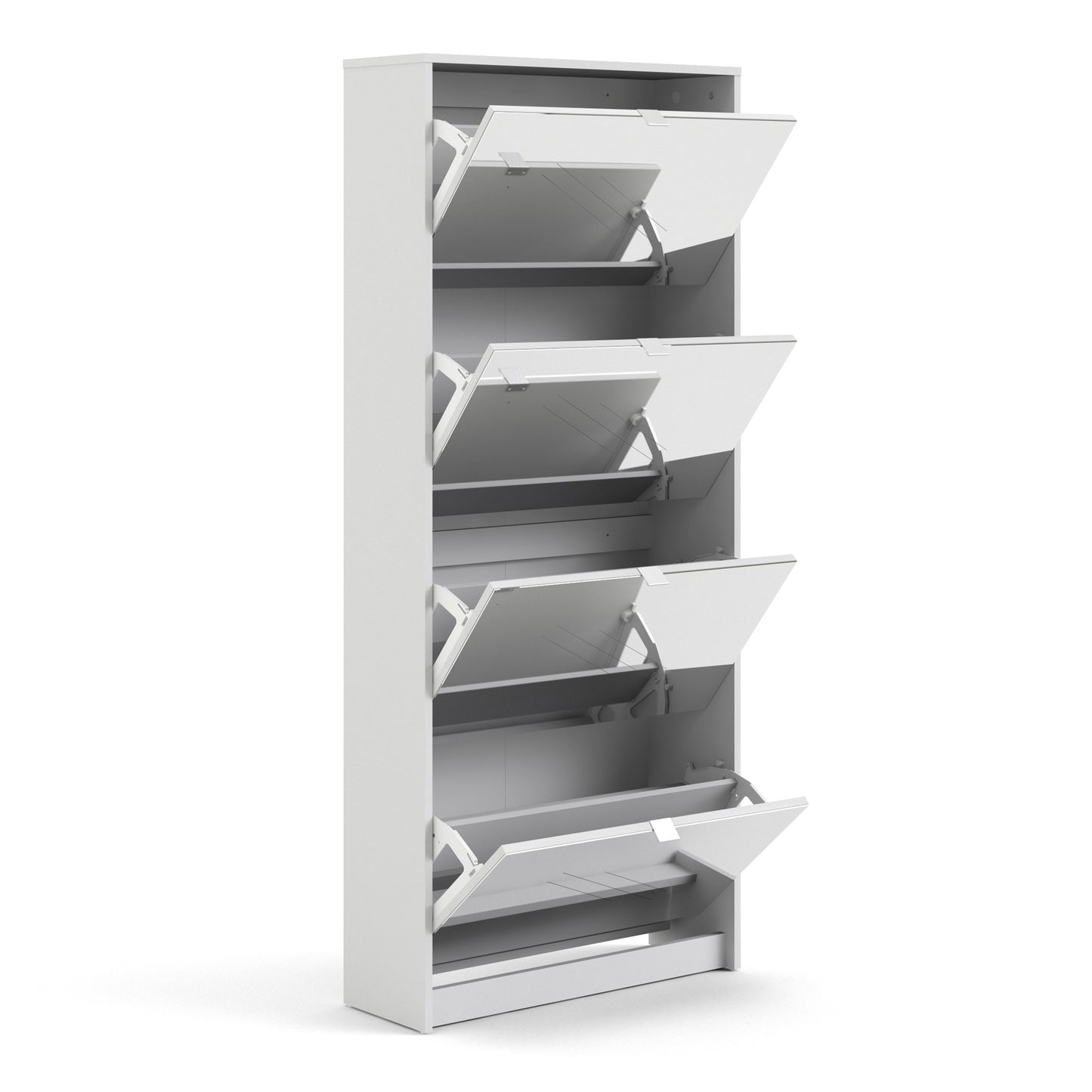 Shoes White Cabinet 4or5 Mirror Tilting Doors(1or2 Layers) - FURNITURE CURLS