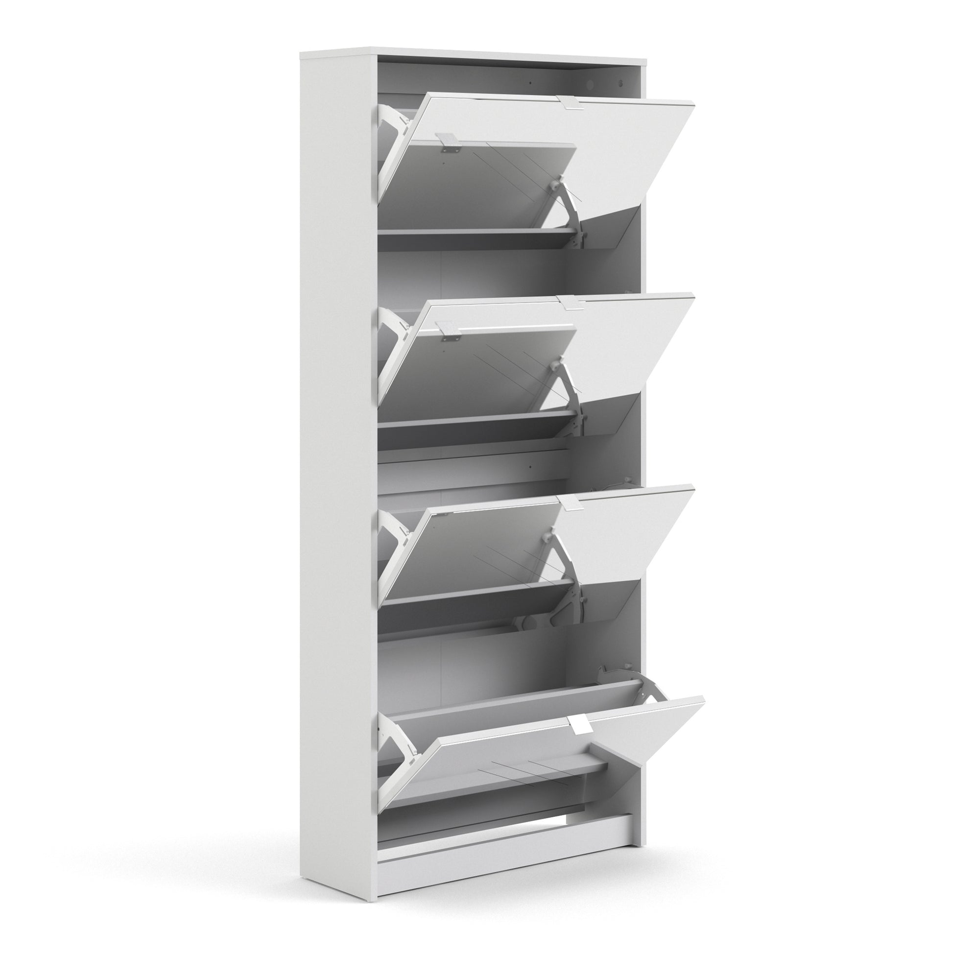 Shoes White Cabinet 4or5 Mirror Tilting Doors(1or2 Layers) - FURNITURE CURLS