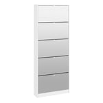 Shoes White Cabinet 4or5 Mirror Tilting Doors(1or2 Layers) - FURNITURE CURLS