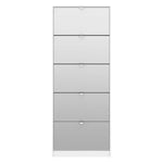 Shoes White Cabinet 4or5 Mirror Tilting Doors(1or2 Layers) - FURNITURE CURLS