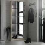 Shoes Cabinet 5 Mirror Tilting Doors In Oak Or Black - FURNITURE CURLS