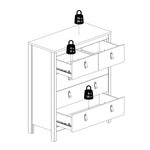 Madrid Chest 3+2 Drawers In Matt Black Or White - FURNITURE CURLS