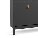 Barcelona Shoe cabinet 4 compartments in Matt Black or White - FURNITURE CURLS