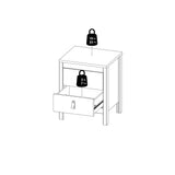 Madrid Bedside Table 2 Drawers In Matt Black Or White - FURNITURE CURLS