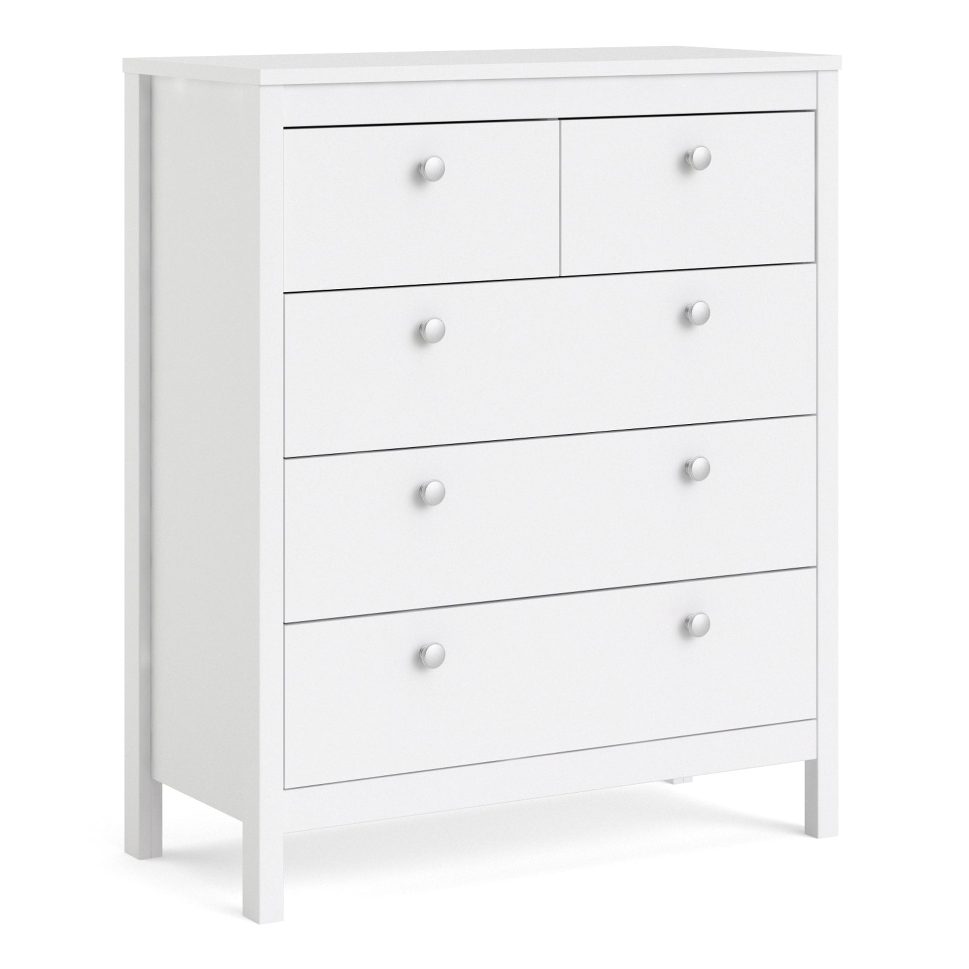 Madrid Chest 3+2 Drawers In Matt Black Or White - FURNITURE CURLS