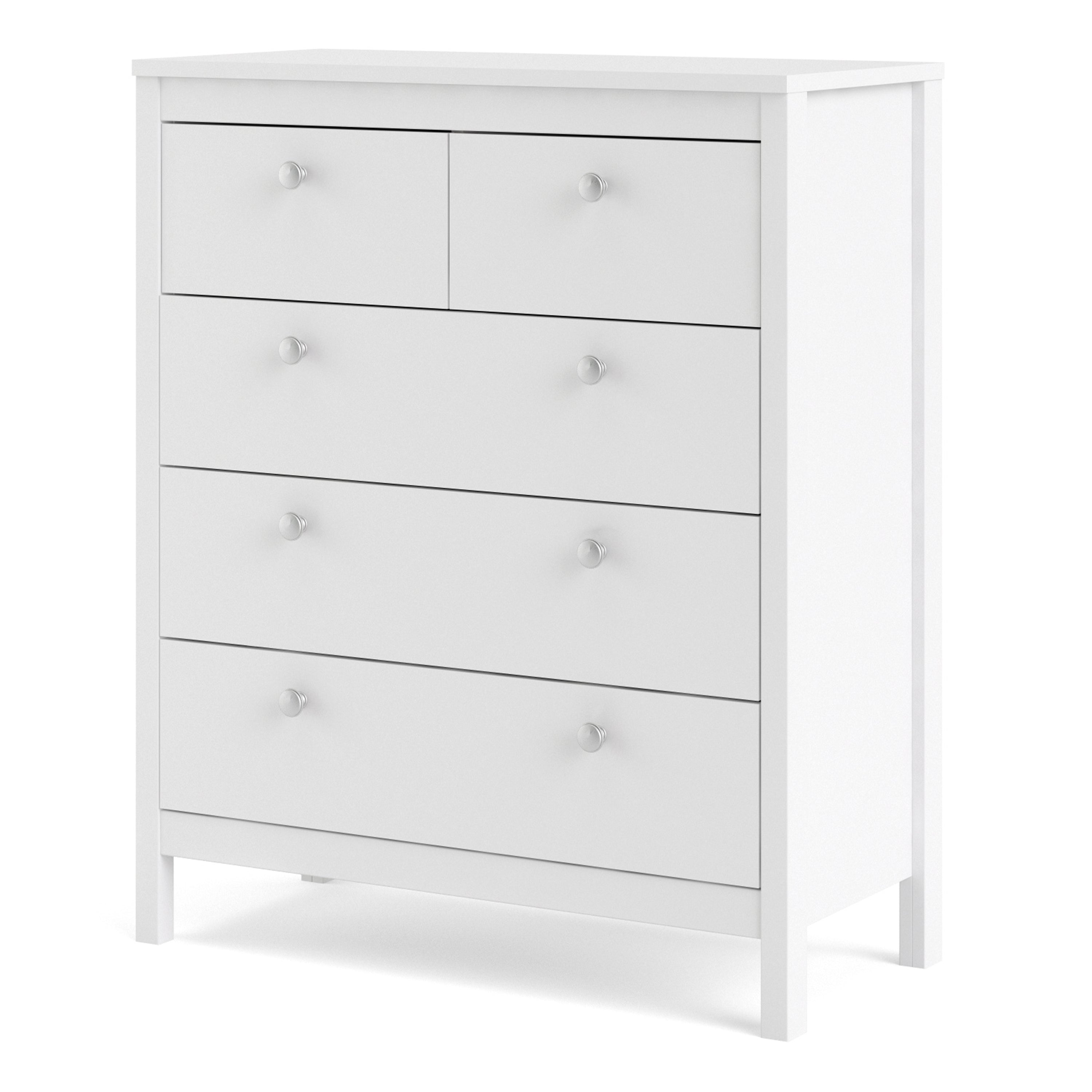 Madrid Chest 3+2 Drawers In Matt Black Or White - FURNITURE CURLS