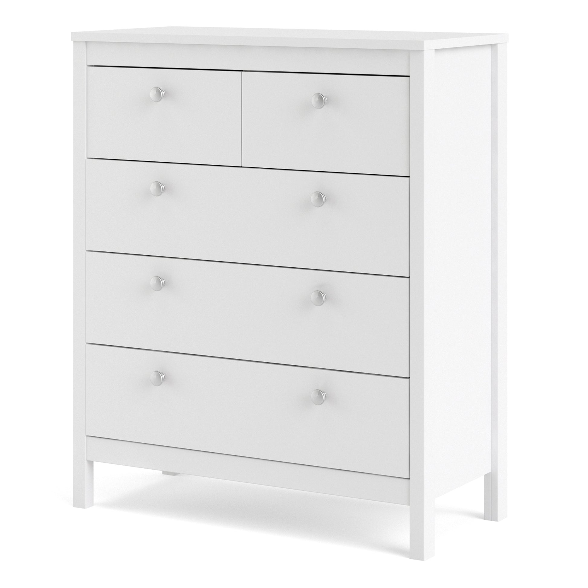 Madrid Chest 3+2 Drawers In Matt Black Or White - FURNITURE CURLS