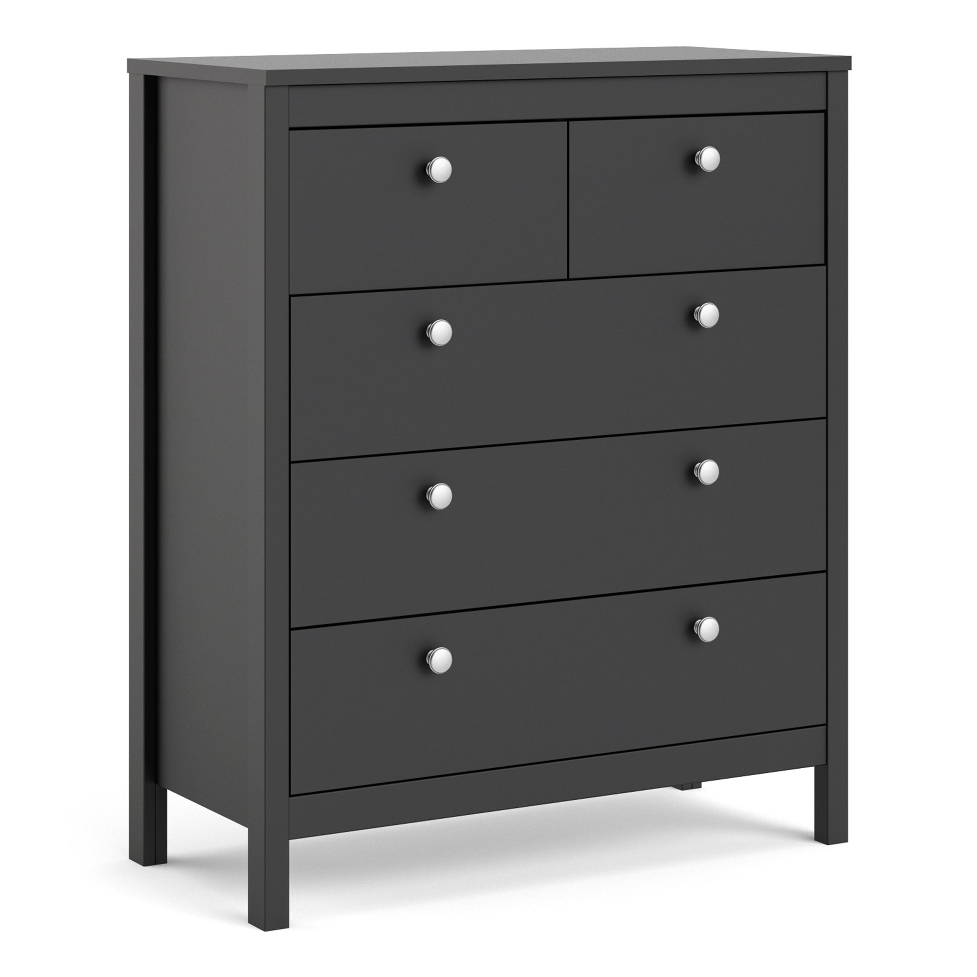 Madrid Chest 3+2 Drawers In Matt Black Or White - FURNITURE CURLS