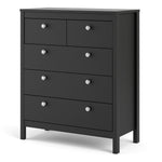 Madrid Chest 3+2 Drawers In Matt Black Or White - FURNITURE CURLS