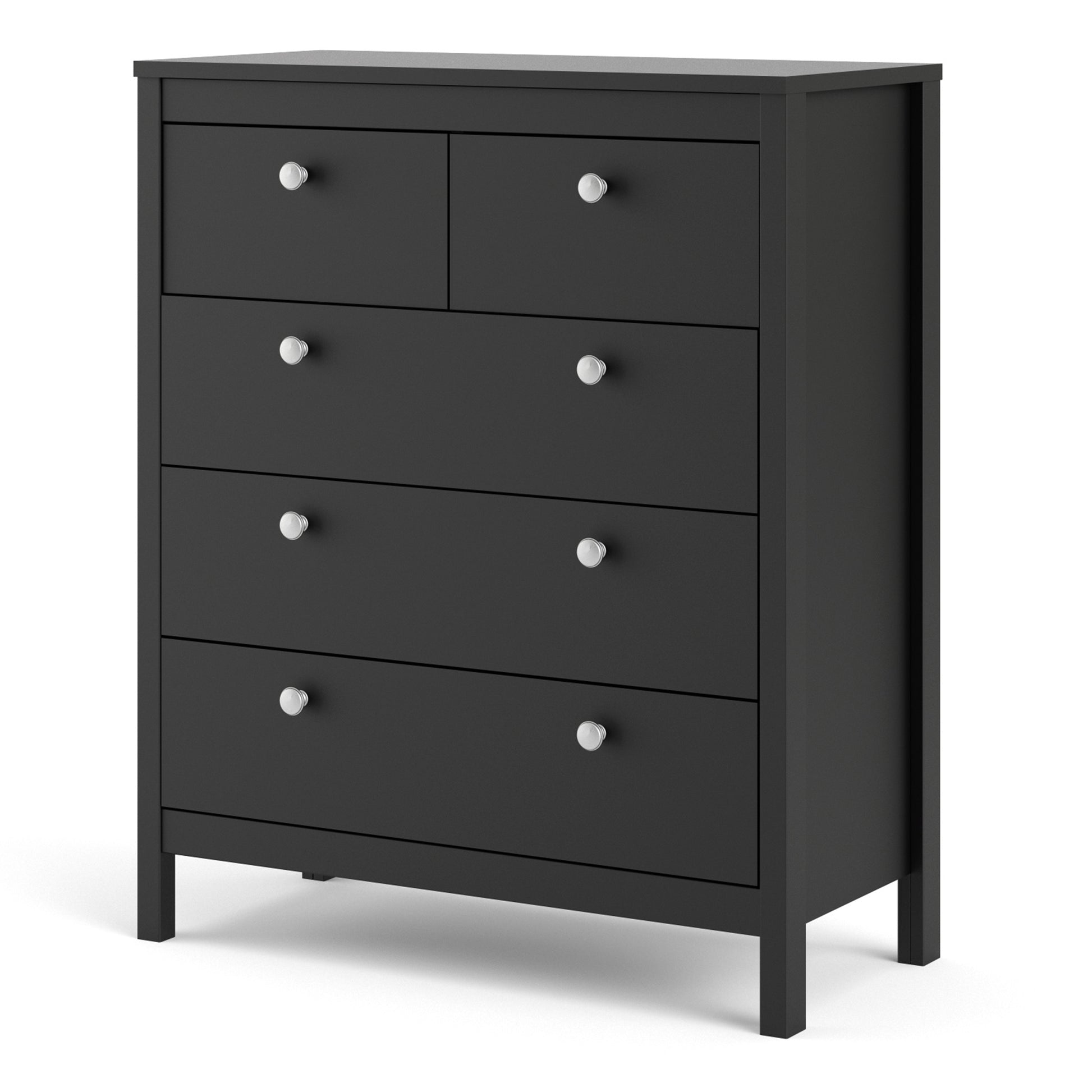 Madrid Chest 3+2 Drawers In Matt Black Or White - FURNITURE CURLS