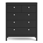 Madrid Chest 3+2 Drawers In Matt Black Or White - FURNITURE CURLS