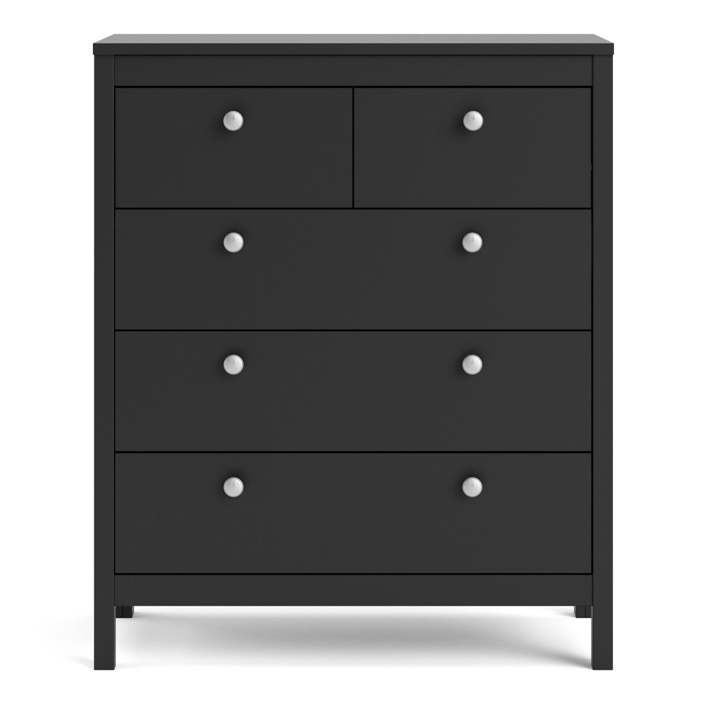 Madrid Chest 3+2 Drawers In Matt Black Or White - FURNITURE CURLS