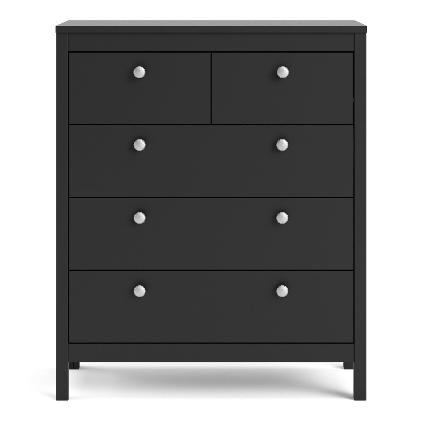 Madrid Chest 3+2 Drawers In Matt Black Or White - FURNITURE CURLS