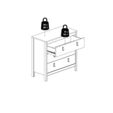 Madrid Chest Of  3 Drawers In Matt Black &/or White - FURNITURE CURLS