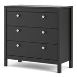 Madrid Chest Of  3 Drawers In Matt Black &/or White - FURNITURE CURLS