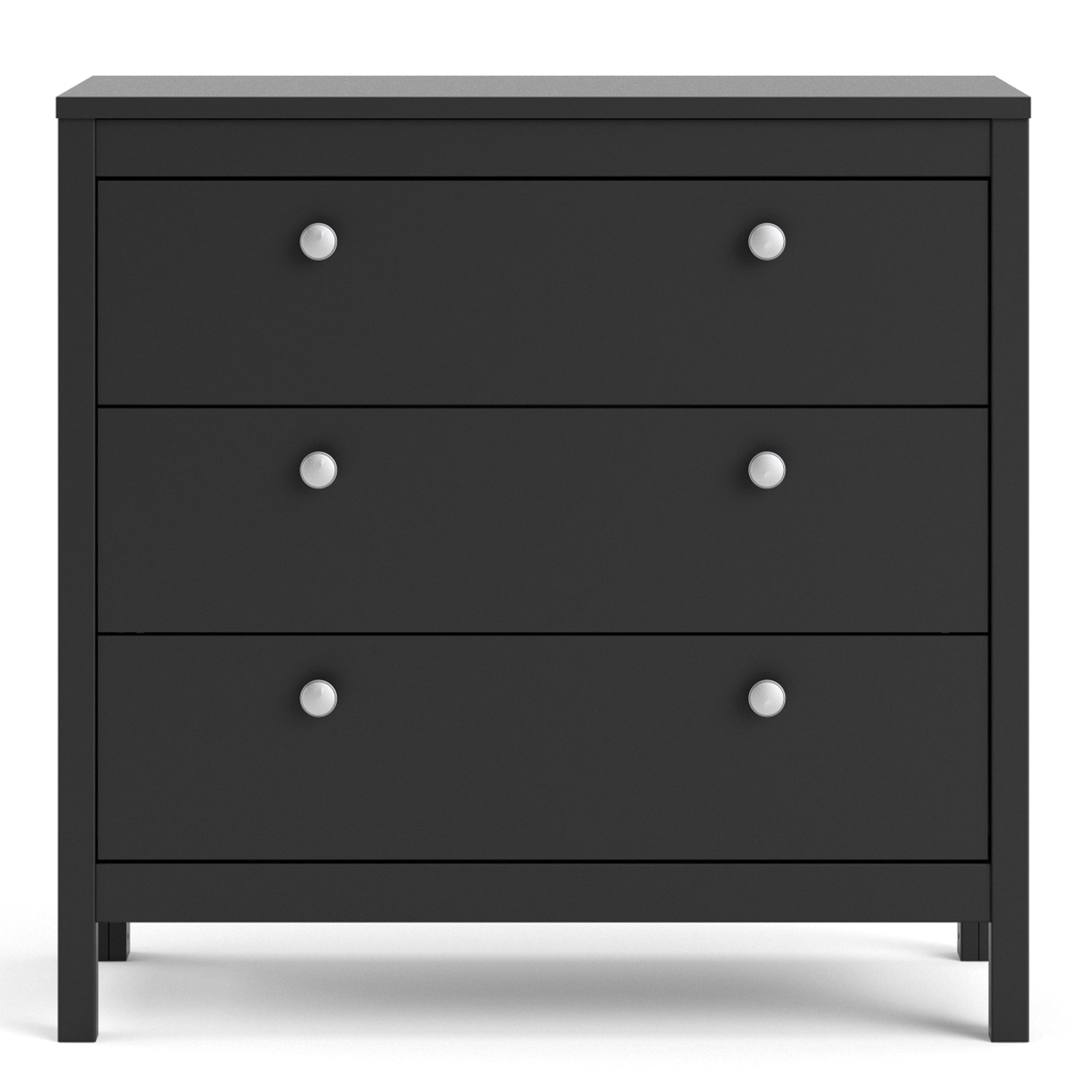 Madrid Chest Of  3 Drawers In Matt Black &/or White - FURNITURE CURLS