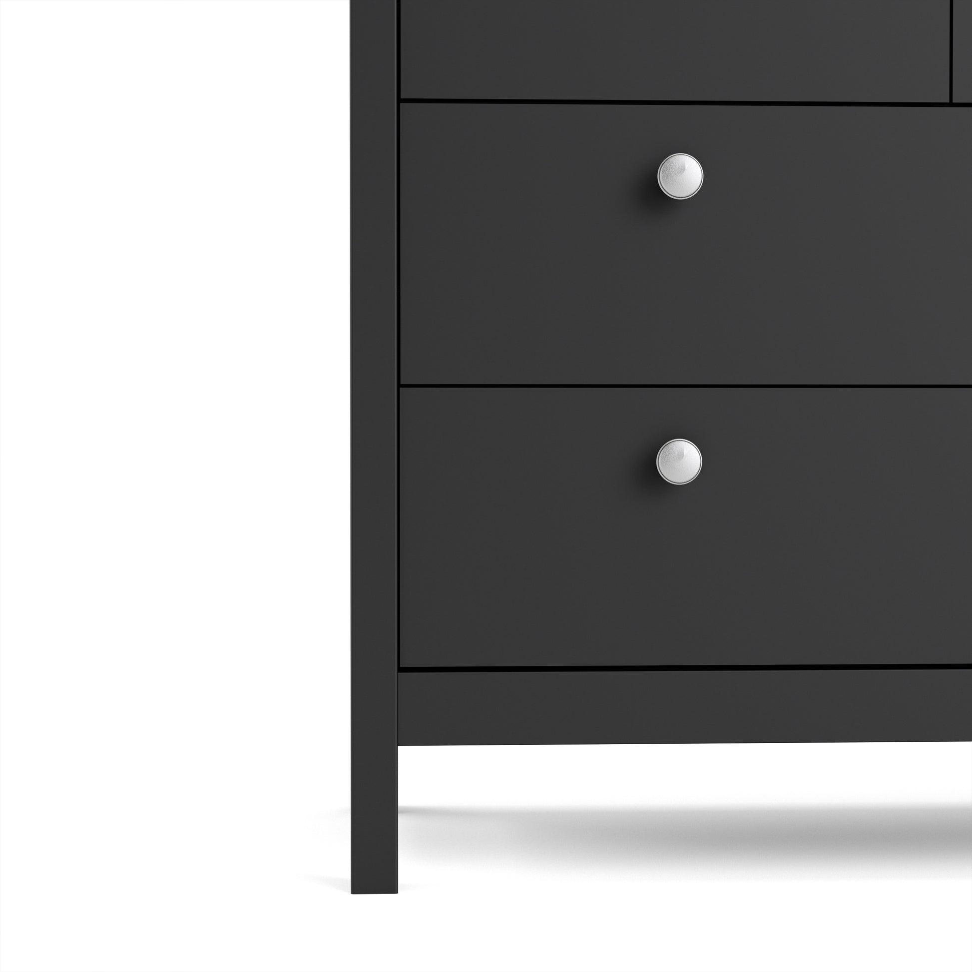 Madrid Double Dresser 4+4 Drawers In Matt Black Or White - FURNITURE CURLS