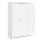 Madrid Wardrobe With 3 Doors In Matt Black Or White - FURNITURE CURLS
