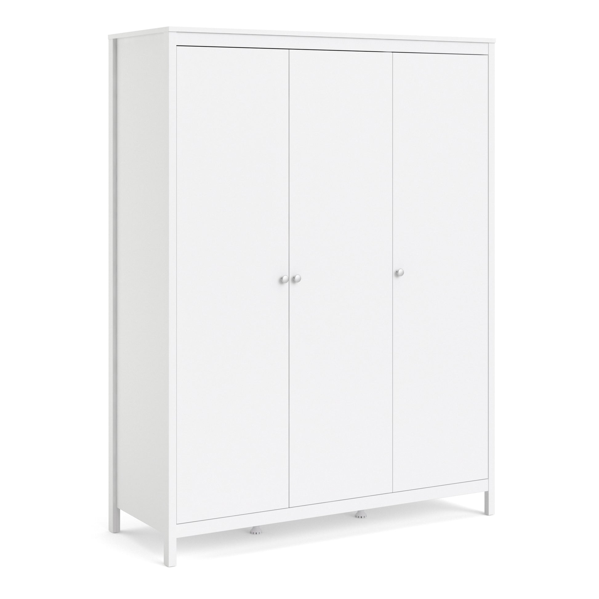 Madrid Wardrobe With 3 Doors In Matt Black Or White - FURNITURE CURLS