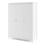 Madrid Wardrobe With 3 Doors In Matt Black Or White - FURNITURE CURLS